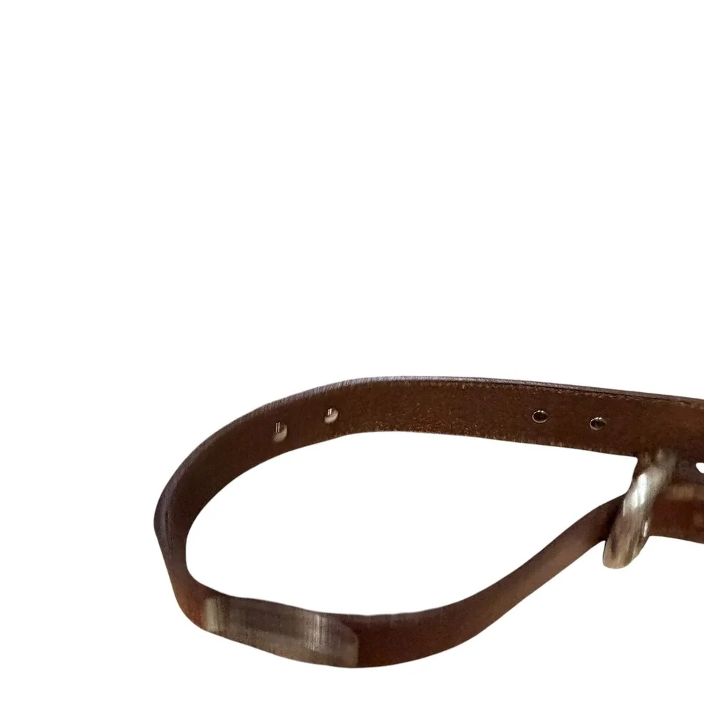 Brighton Brown Leather Western Concho Belt Silver Buckle 36 39107 Cognac Mens